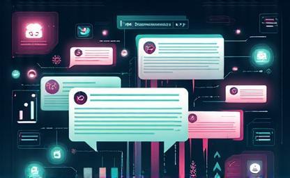 Image representing sentiment analysis on digital text and social media bubbles