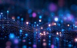 Abstract image representing machine learning algorithms and data points